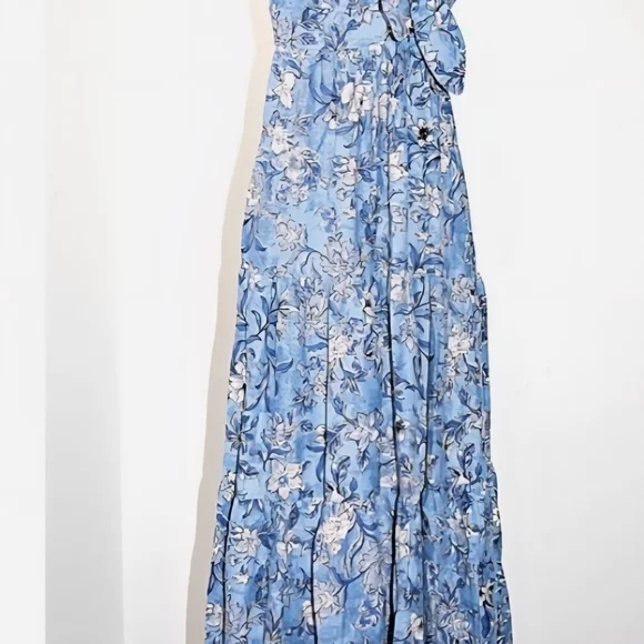 House of Harlow 1960 Blue and White Floral Maxi Dress Sz M - Picture 2 of 4